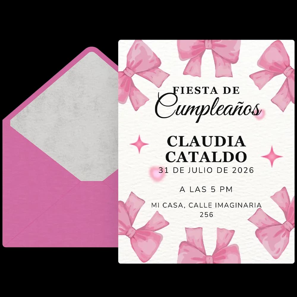 Ejemplo de invitación digital personalizada