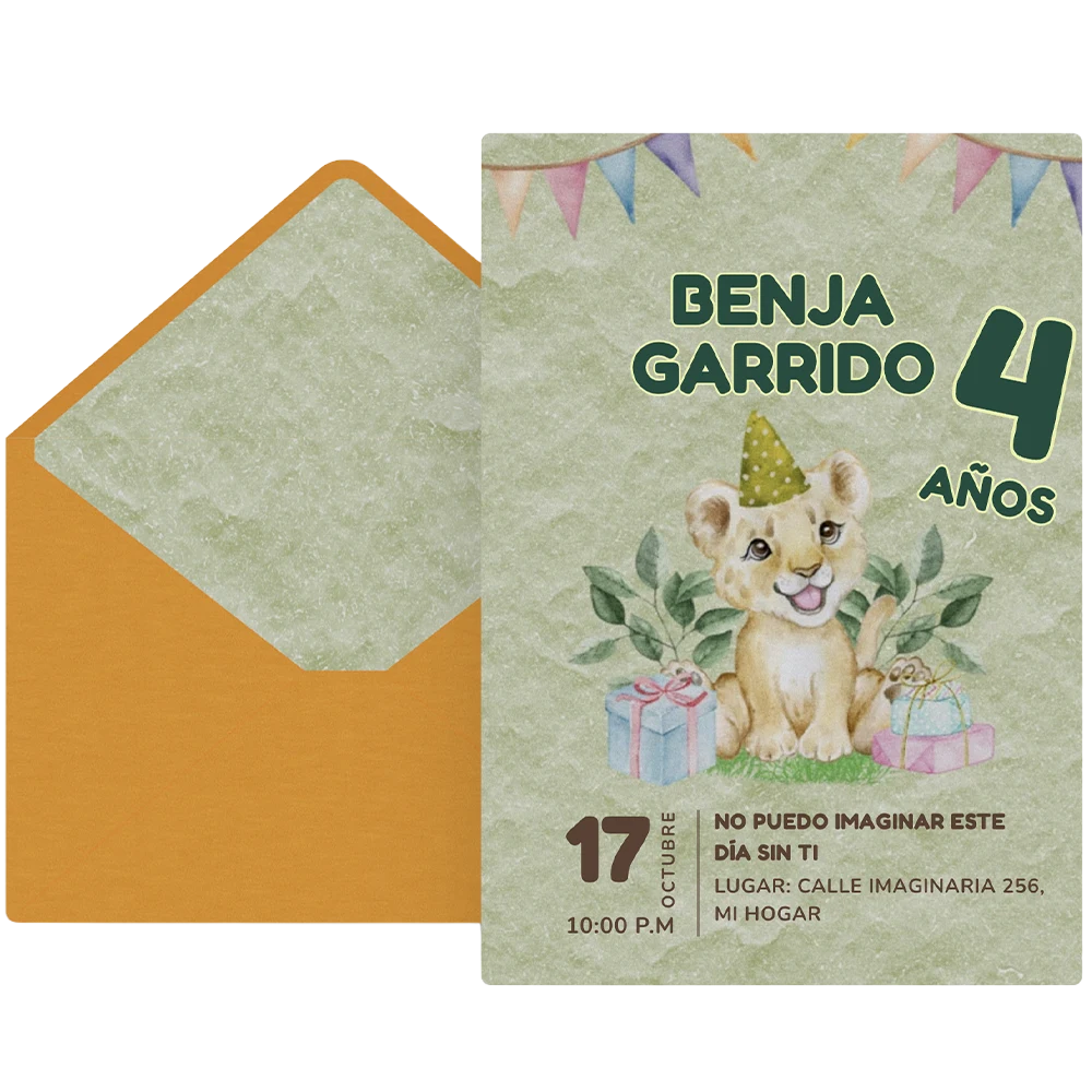 Plantilla de cumpleaños Leo Feliz