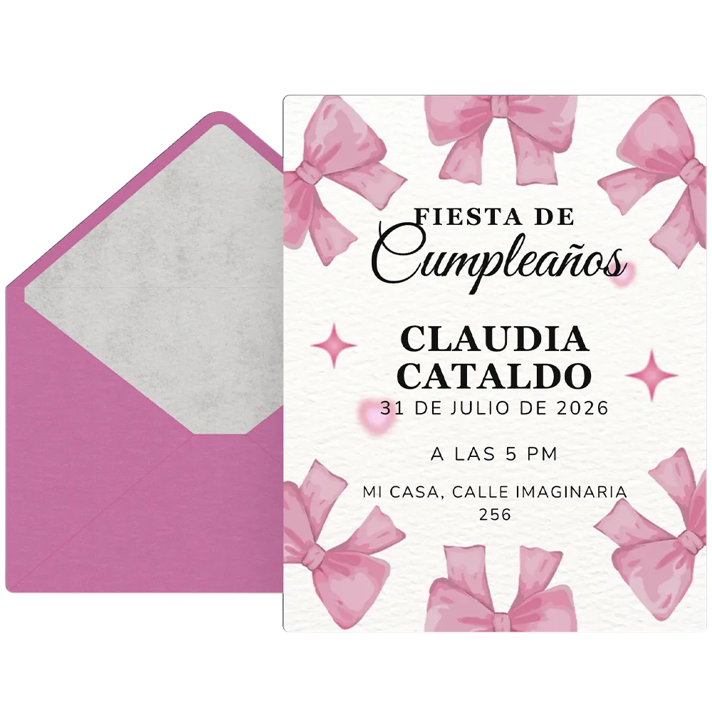 Plantilla de cumpleaños Pink Cute