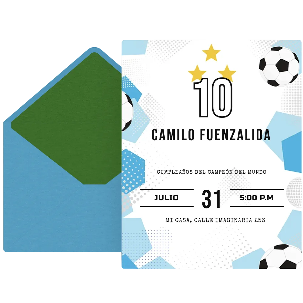 Plantilla de cumpleaños Soccer