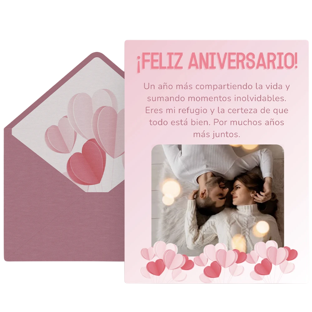 Saludo digital Rosa romántico